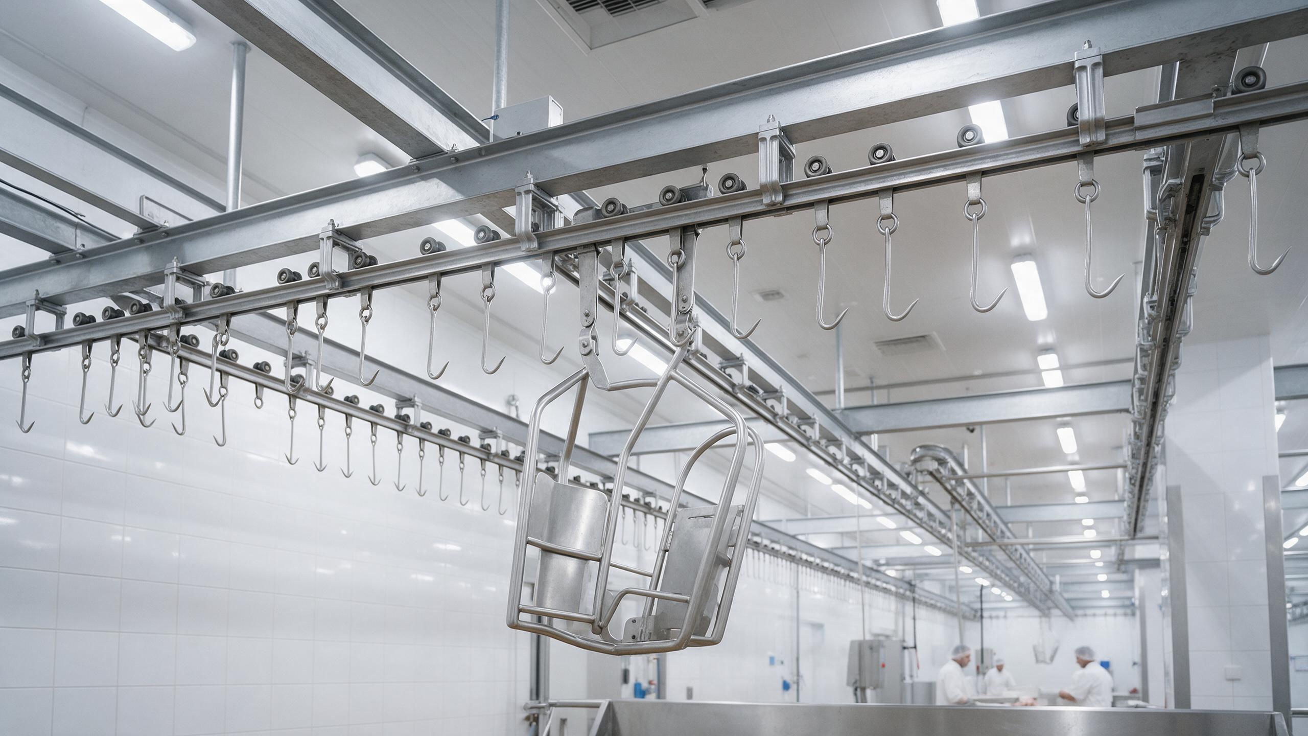 Halal slaughtering equipment and hygienic layout for sheep and goats